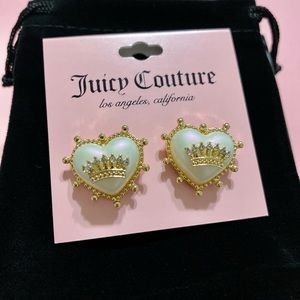 Juicy Couture Pearl Heart Earrings🤍👑